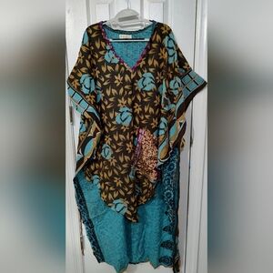 Floral Patterned Kaftan Dress